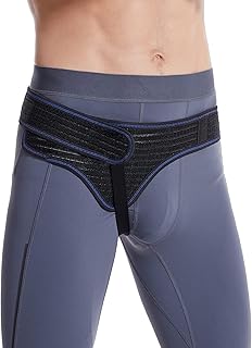 Male and Female Hernia Belt Truss Left or Right Support Groin Pain Truss with Removable Compression Pads for Pre or Post Surgery Scrotum, Femur, Comfort Adjustable Belt Hernia Protection