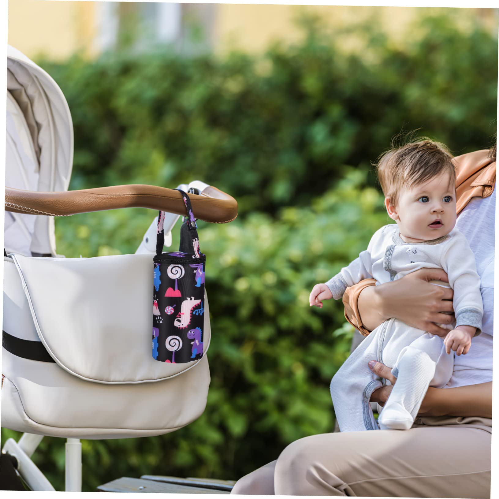 6piezas Bolsa Térmica para Biberones De Protección Aislante para Almacenamiento De Leche Materna para Paseos Carrito o Bolsas De Diseño Dibujos Animados Gris