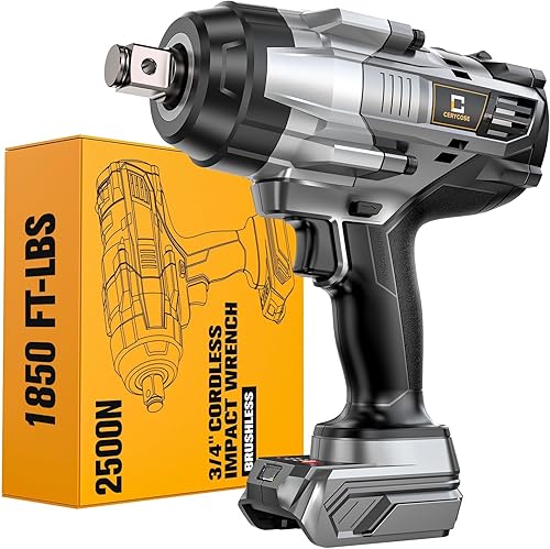 Miniatura 16 de Llave de impacto inalámbrica de 1/2 pulgada compatible con batería Dewalt: Llave de impacto de alto torque de 1700 pies-libras, herramienta de