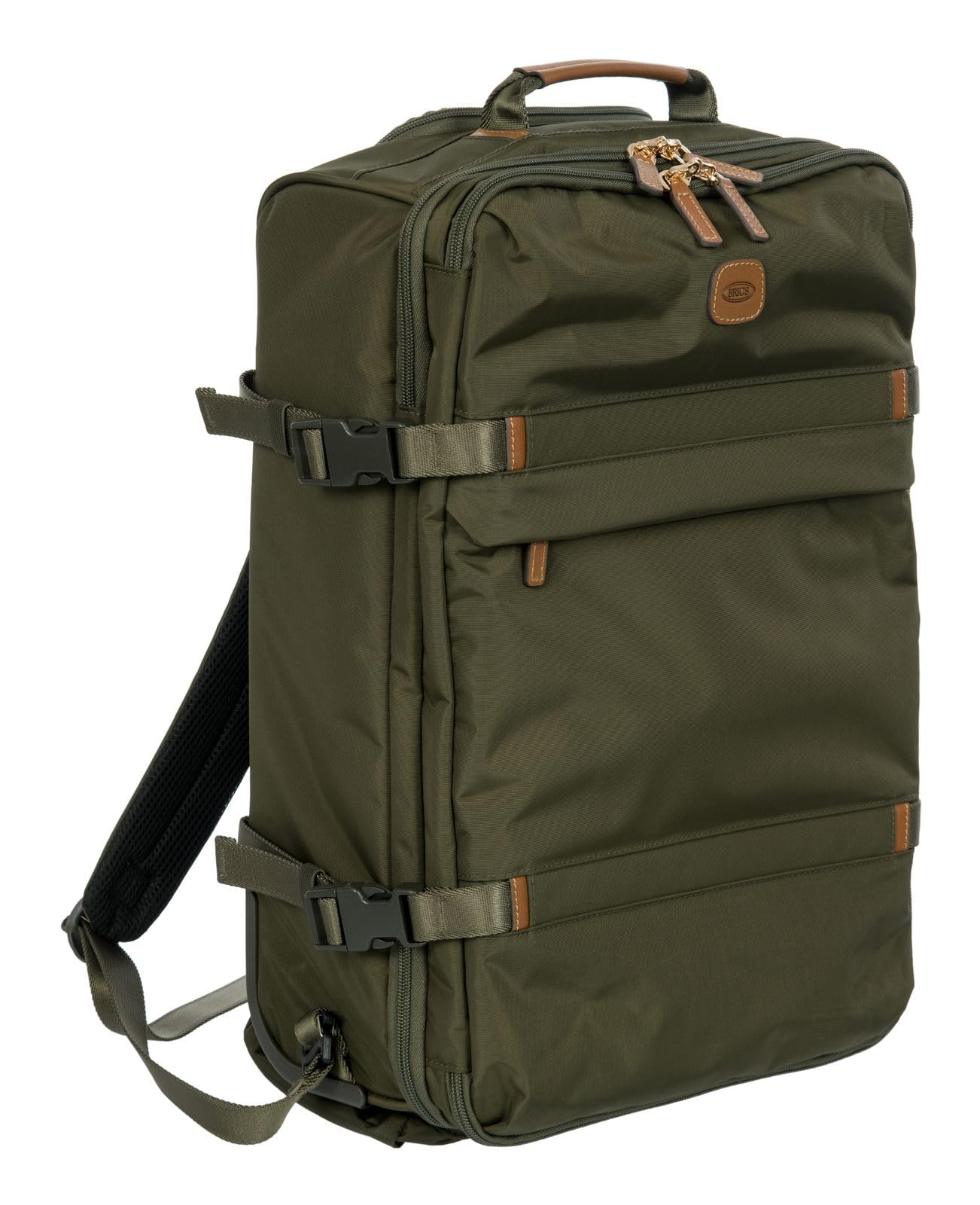 Bric's Mochila Trolley con Compartimento para portátil X- Collection Trolley Backpack 30L Olive Verde Oliva 50cm
