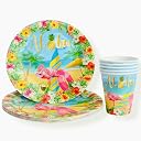 PARTY WAREHOUSE Jungle Safari Animal Theme Paper Plates for Kids Party | Disposable Birthday & Baby Shower Plates for Jungle, Animal & Zoo Theme Decoration, Party Supplies- Pack of 10 gallery image