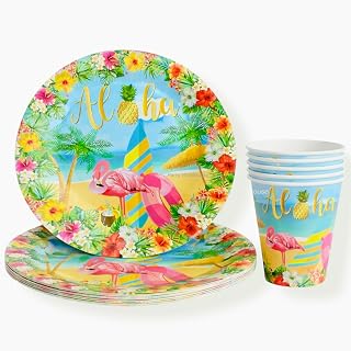 PARTY WAREHOUSE Jungle Safari Animal Theme Paper Plates for Kids Party | Disposable Birthday & Baby Shower Plates for Jungle, Animal & Zoo Theme Decoration, Party Supplies- Pack of 10