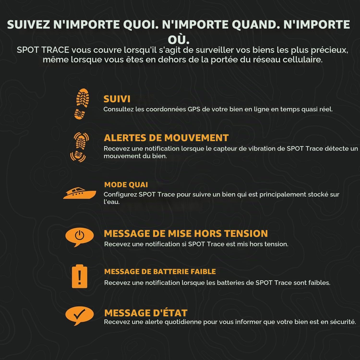 Spot Trace Localisateur Satellite avec Alarme antivol