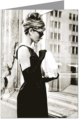 Miniatura 8 de Tarjetas de felicitación surtidas de Audrey Hepburn, de sus películas Sabrina, desayuno en Tiffany's, vacaciones romanas, cara divertida en caja