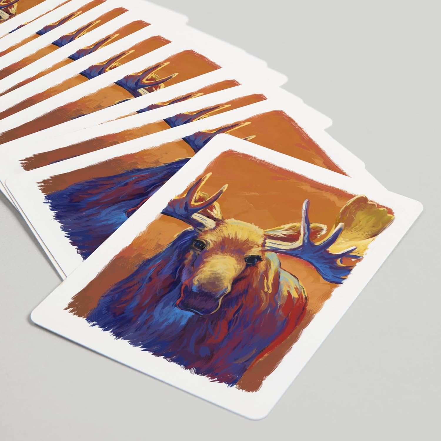 Lantern Press Moose, Vivid, 52 Playing Cards for Adults, Poker Size Card Deck