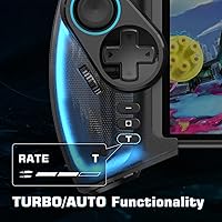 Vista 5 de Interruptor LED Joycon compatible con ajuste telescópico, interruptor mejoradointerruptor OLED Joycon controlador para modo portátil, controlador