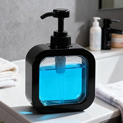 Miniatura 8 de Dispensador de jabón de manos con bomba, 10 onzas, 10.1 fl oz, botella dispensadora de líquido portátil para lavado de manos, dispensador de jabón