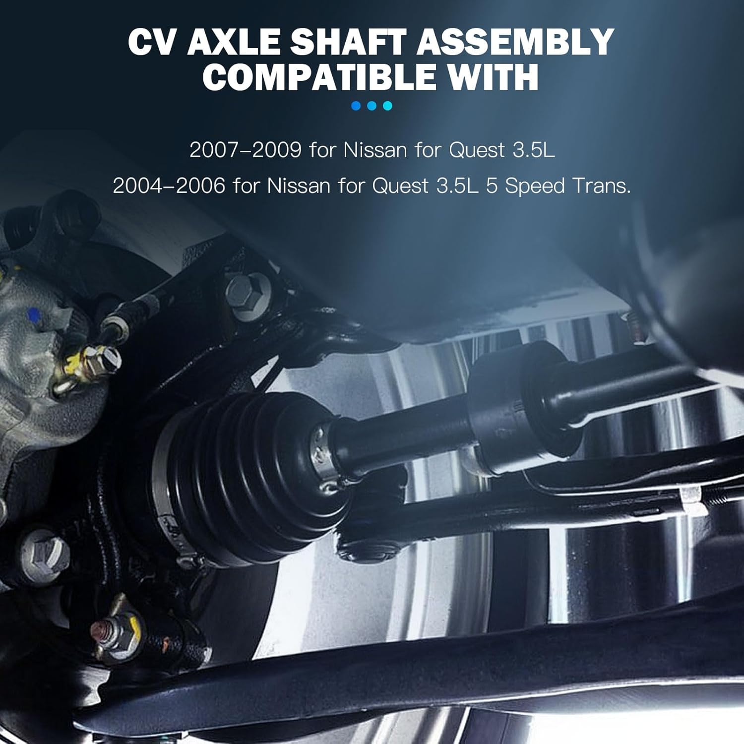 Front Left/Right CV Axle Shaft Assembly Axle Shaft Assembly Compatible 2007-2009 for Nissan Quest 3.5L 2004-2006 for Nissan Quest 3.5L 5 Speed Trans CV AXLE OE NCV53141 666241 66-6241 66-6240 666240