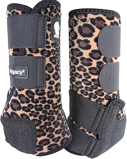 Classic Equine Legacy2 Support Boot, Front, Large, Cheetah