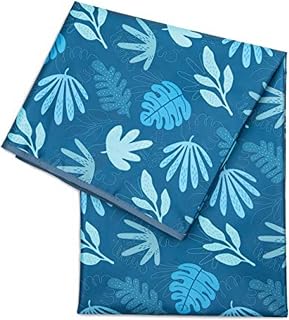 Bumkins Baby Splat Mat for Under High Chair, Babies Toddlers Eating Mess Mat, Waterproof Reusable Cloth for Arts and Crafts, Playtime Mat for Kids, Floors or Tables, Fabric 42inx42in, Blue Tropic