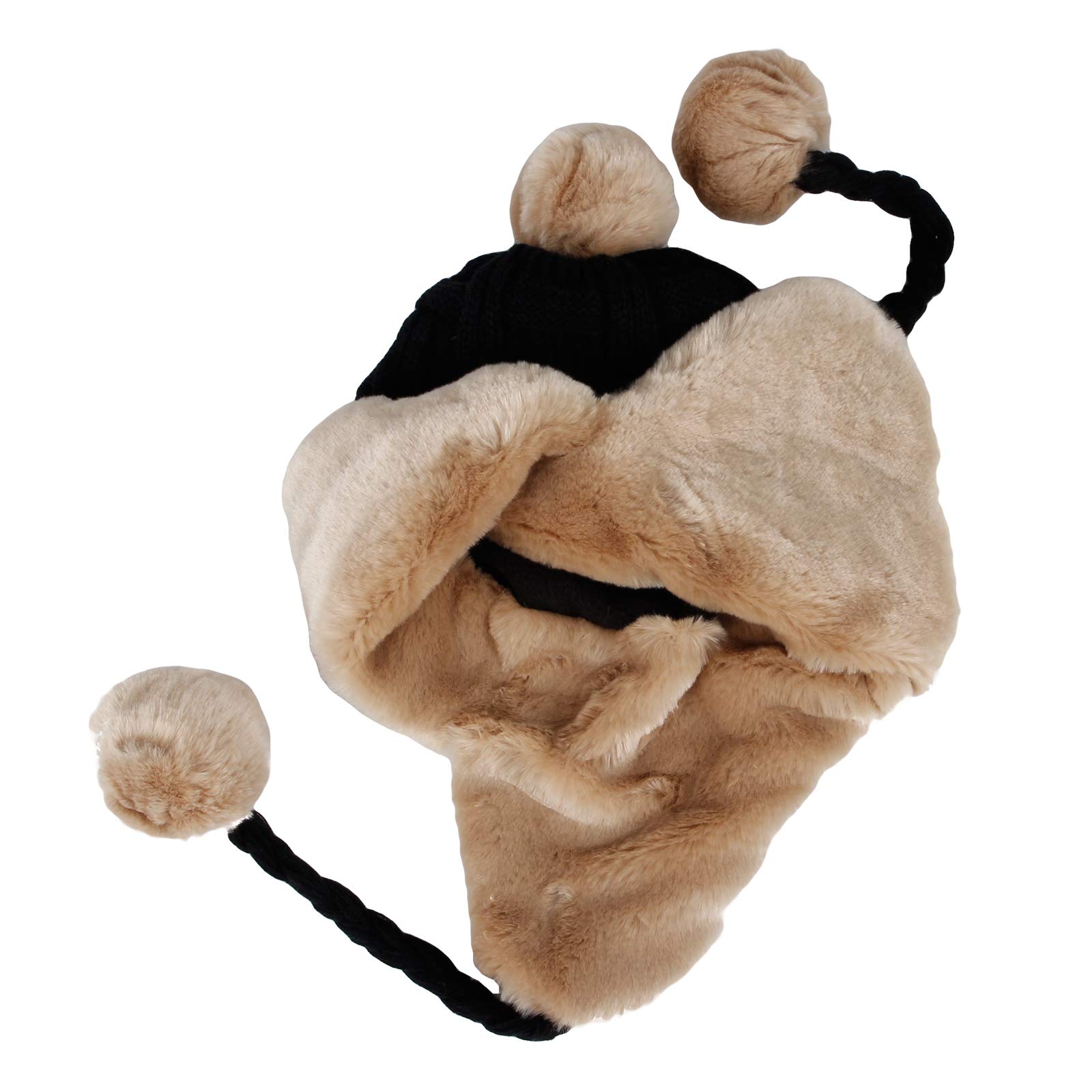 WITHMOONS Gorro de punto trenzado grueso con forro polar FZ70022