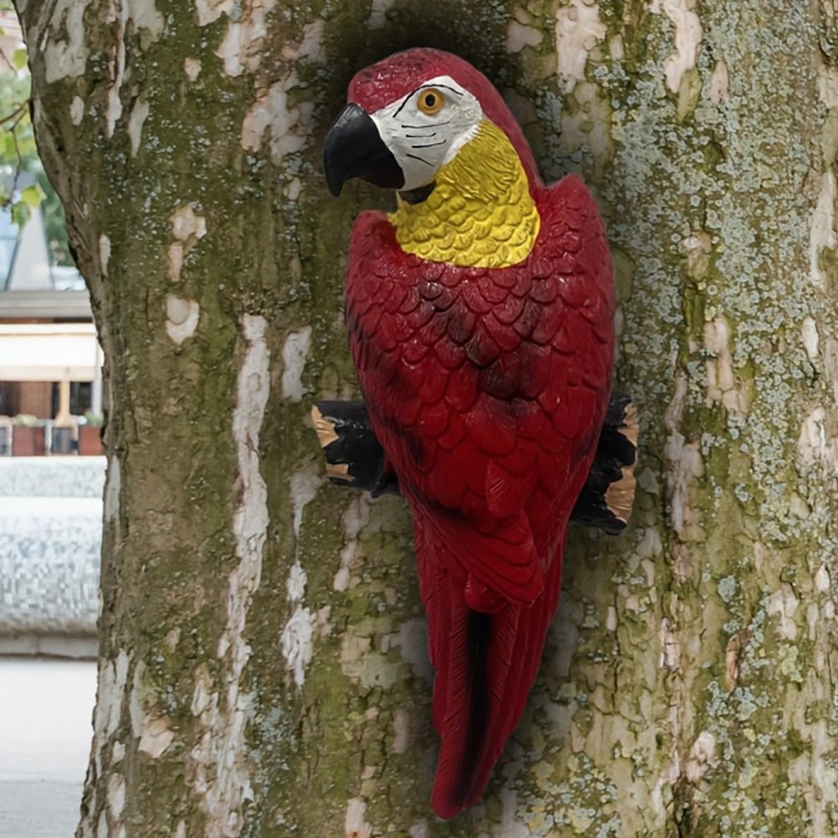 オウム レッド&ブルー Parrot 強化プラスチック 置物 軽量 フィギュア