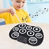 Electronic Drum Set Portable 9 Pads Roll Up Drum Pad Electric Roll Up Drum Practice Pad with Headphone Jack Built-in Speaker Sticks