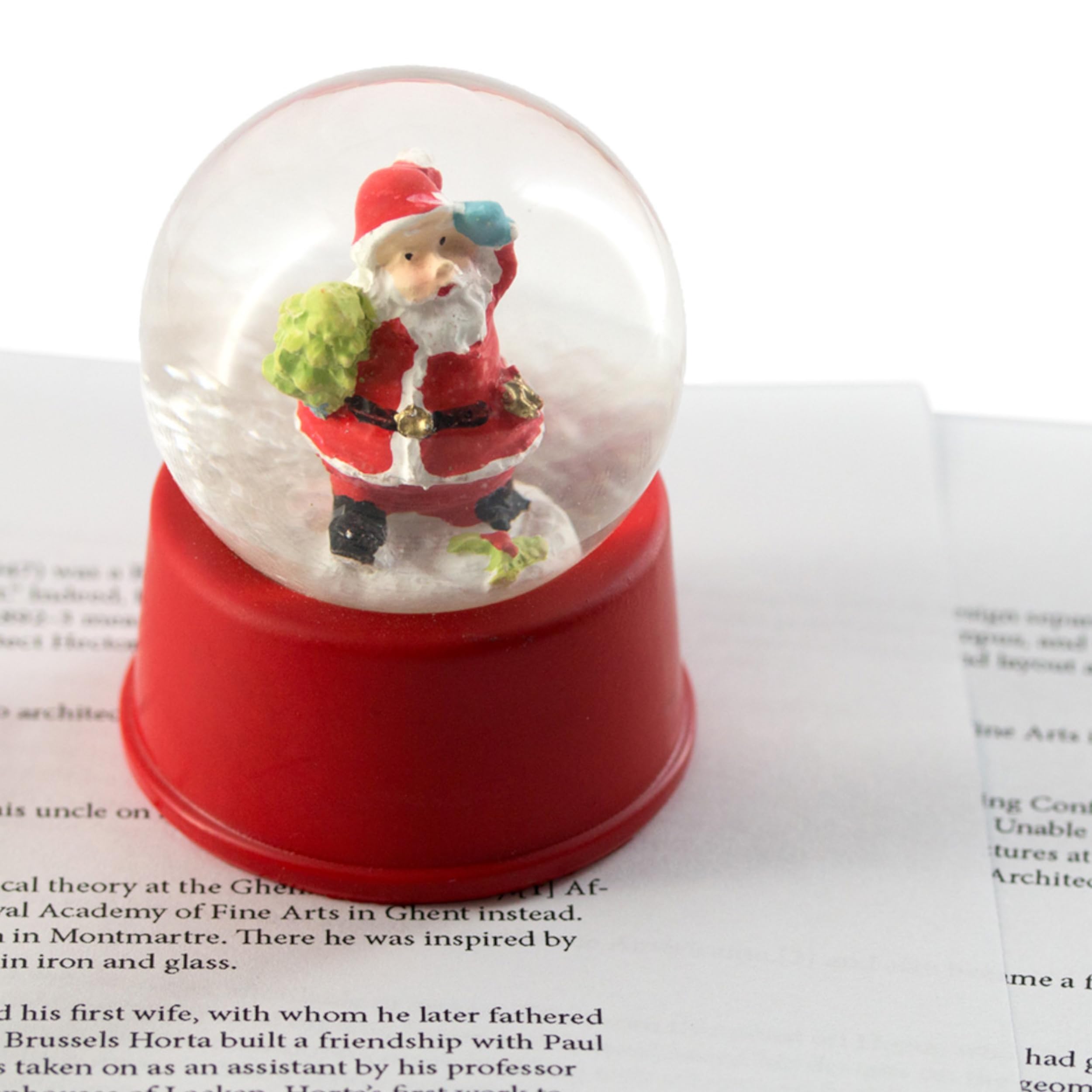 6 palline di neve con figura di Babbo Natale Snowdome Ornamenti a sfera di neve come decorazione o pensierino di Natale Babbo Natale Avvento Natale X-Mas