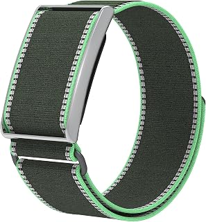 SimpleThings Correa para Amazfit Helio Strap con carcasa de metal, correa de nailon elástica y ajustable, compatible con Zepp Amazfit Helio Strap Fitness Tracker