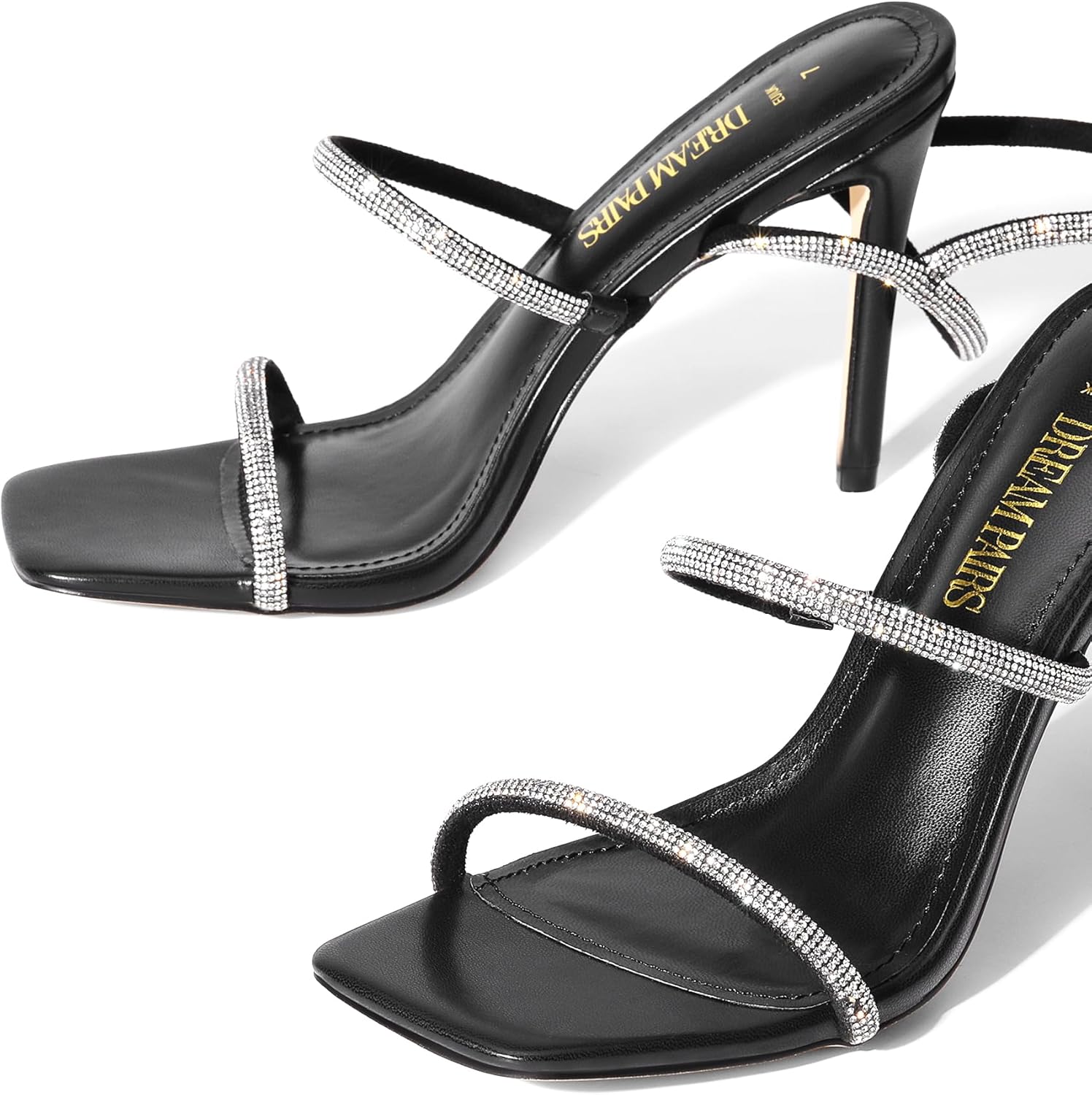 DREAM PAIRS High Heels Stilettos for Women - Strappy Gladiator Sexy Square Toe Open Toe Dressy Pumps Sandals - Image 4