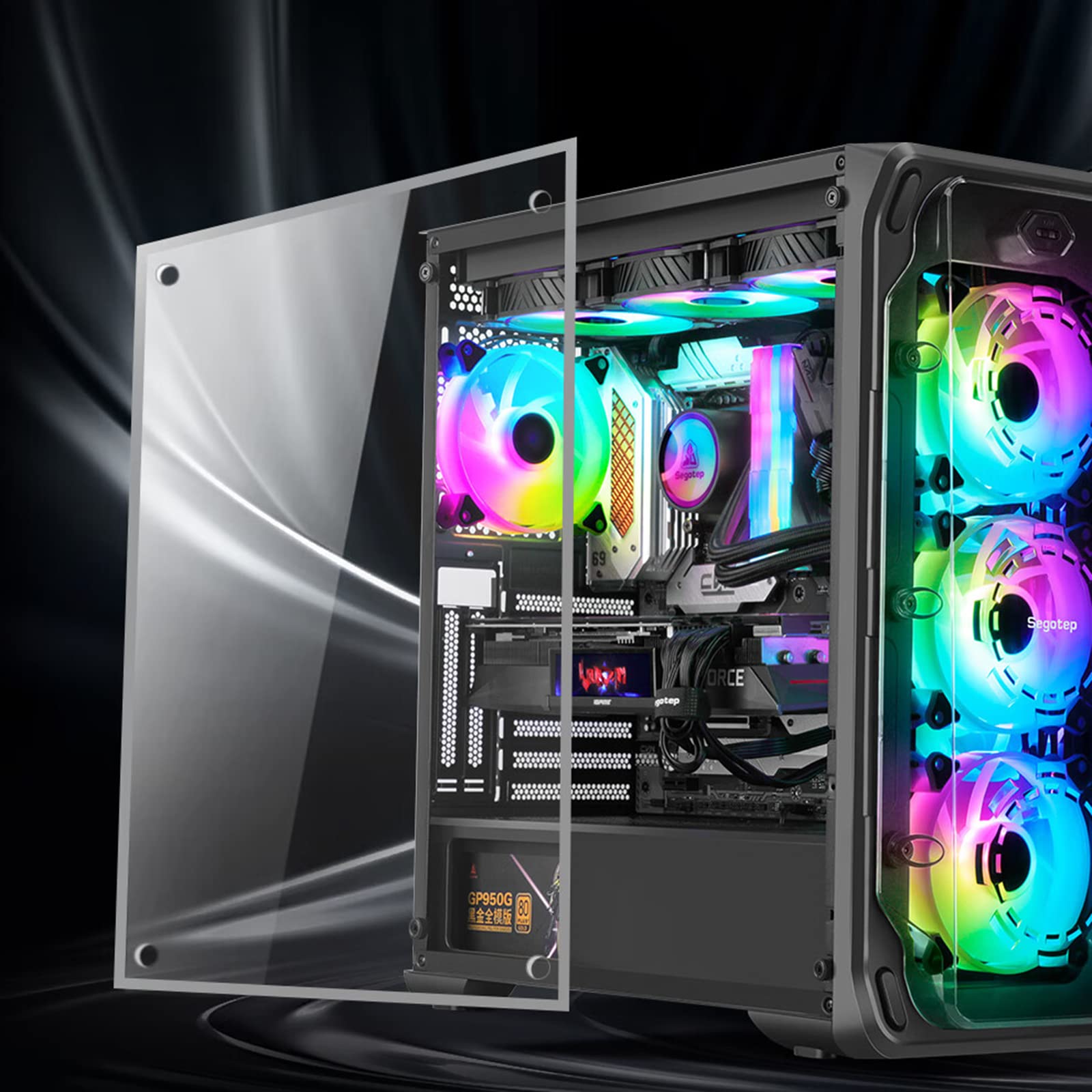 Amazon.co.jp: E-ATX PCケース Glacier White 全面透過性