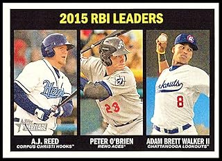2016 Topps Heritage Minor League Adam Walker II/Peter O'Brien/A.J. Reed #194 NM Near Mint Corpus Christi Hooks/Chattanooga...