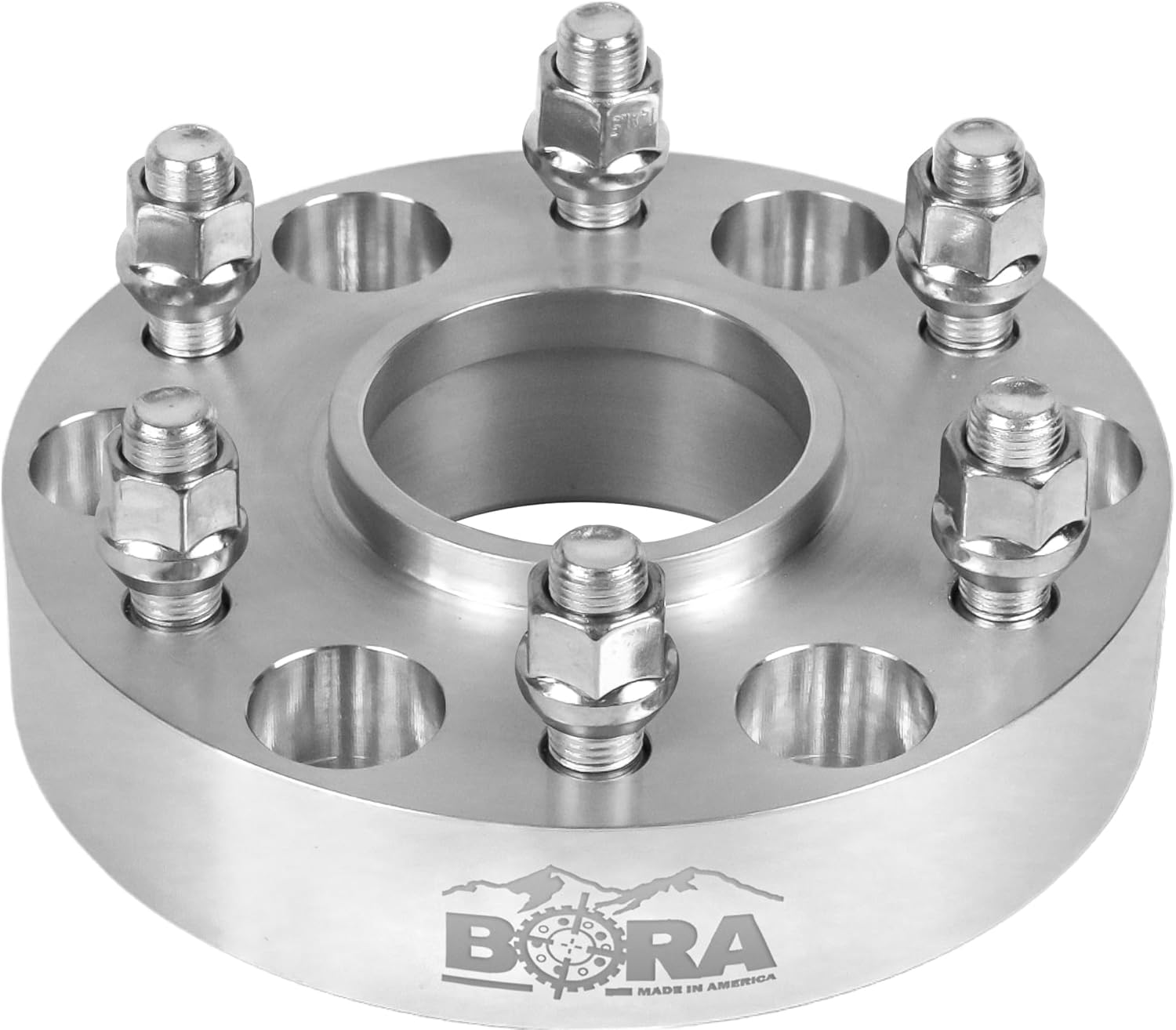 Motorsport-Tech - Bora Wheel Spacers for (2024+) Toyota Tacoma 4x4, 6X5.5, 95.1MM Center BORE, 14X1.5 HW, 1.5” Thick (2 Spacers) Silver