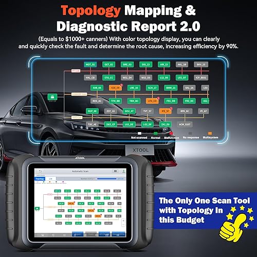 Miniatura 3 de XTOOL Escáner D8S OBD2: actualización 2025 de D8, herramienta de escaneo bidireccional con actualización de 3 años, mapeo de topología,
