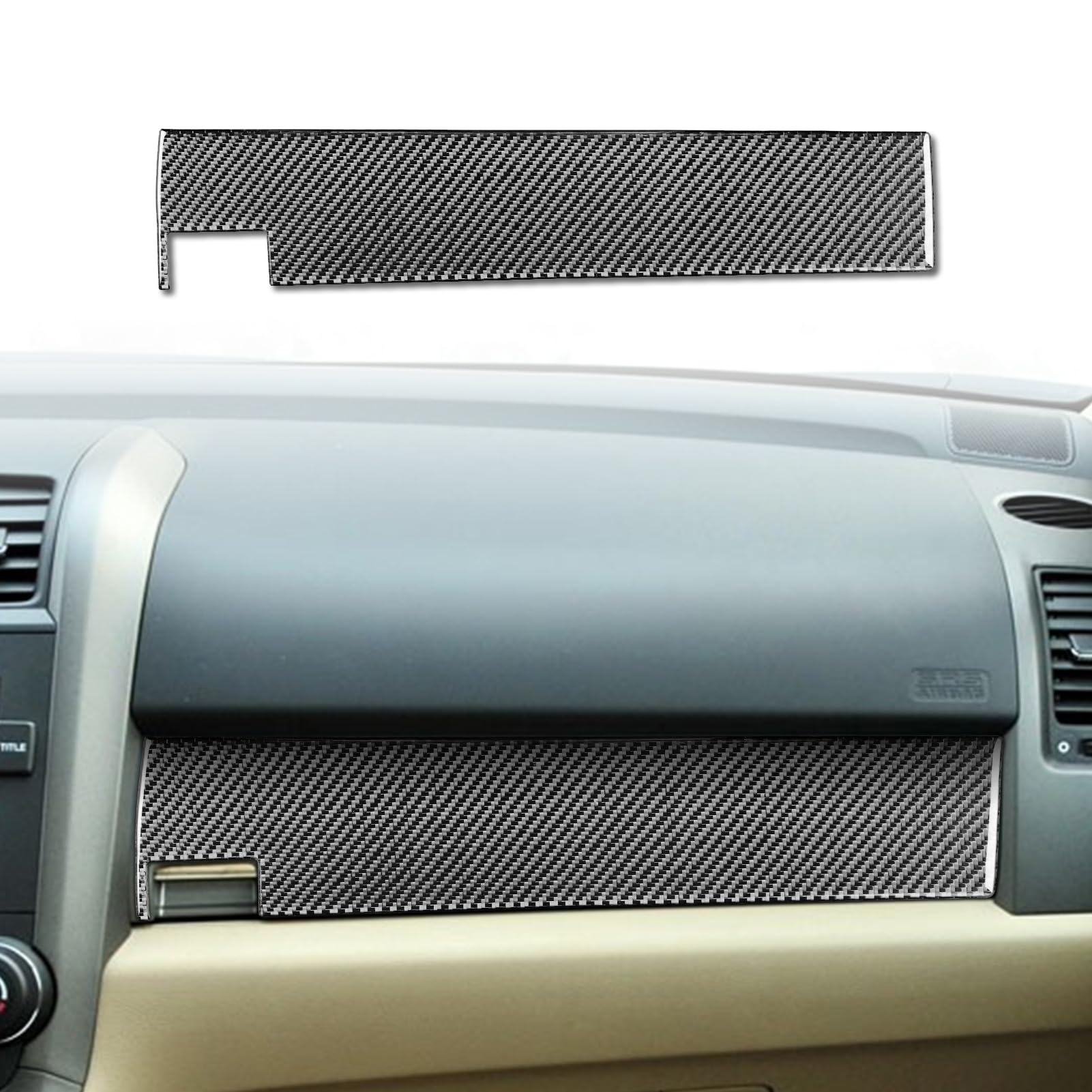 Real Premium Carbon Fiber Compatible with Honda CRV 2007 2008 2009 2010 2011 Accessories Car Passenger Compartment Panel Cover Sticker Decal Interior Trim