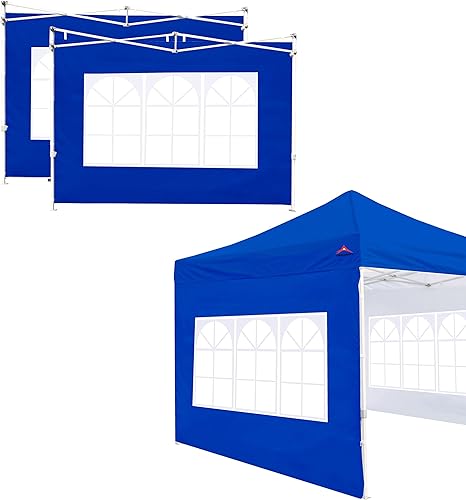 Pared lateral para marco de toldo de 10 x 10 pulgadas, paquete de 3 paneles solares solamente, azul