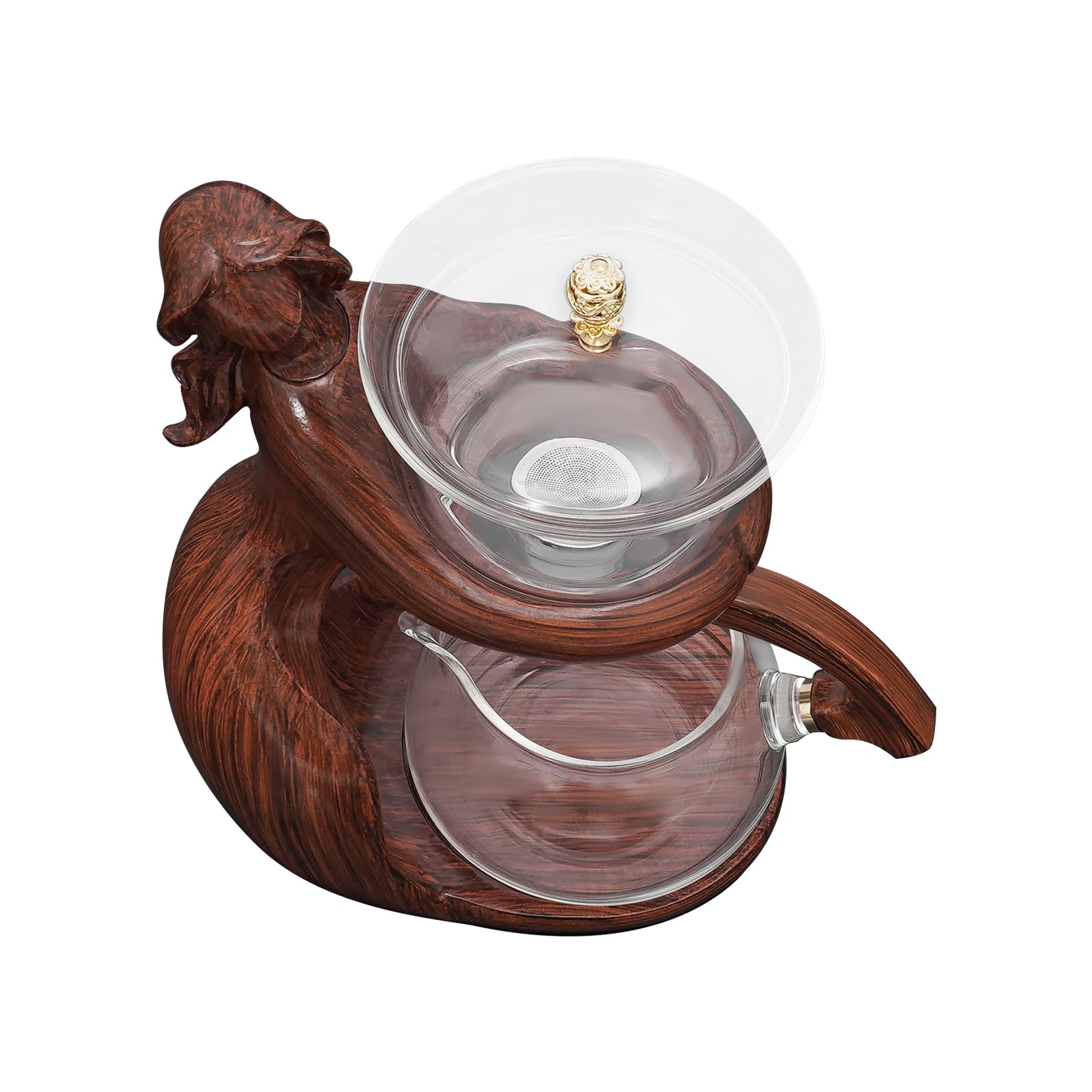Glaskanne aus Borosilikatglas Teekanne mit Sockel und 6 Tassen Teezubehör für losen Tee Kräutertee Früchtetee 320ml