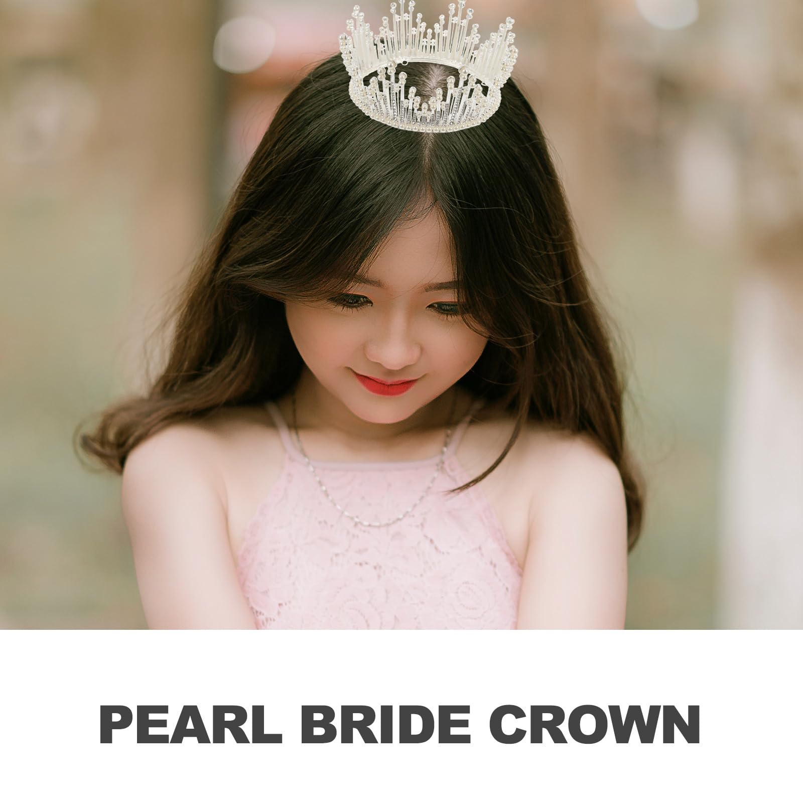 Abaodam Tocado de Novia Diadema de Perlas Plata Accesorio Fotografía y Fiesta para Mujeres Adultas Diseño Barroco Elegante para Bodas y Eventos Especiales