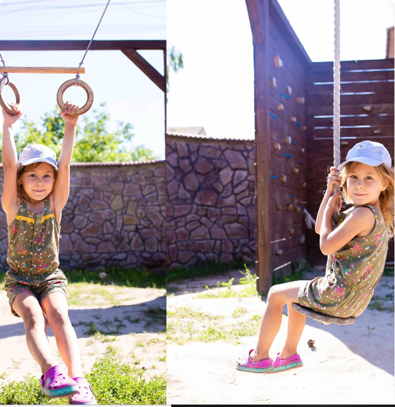 PSWOOD 2IN1 Swings Set: DISC Rope Swing + Trapeze BAR with Rings (B0CJG2KDF7) Amazon Price History, Amazon Price Tracker