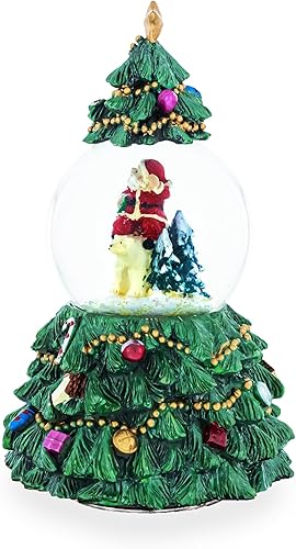 Miniatura 3 de Expedición Polar de Santa Globo musical de nieve de agua giratoria con Bear Rider