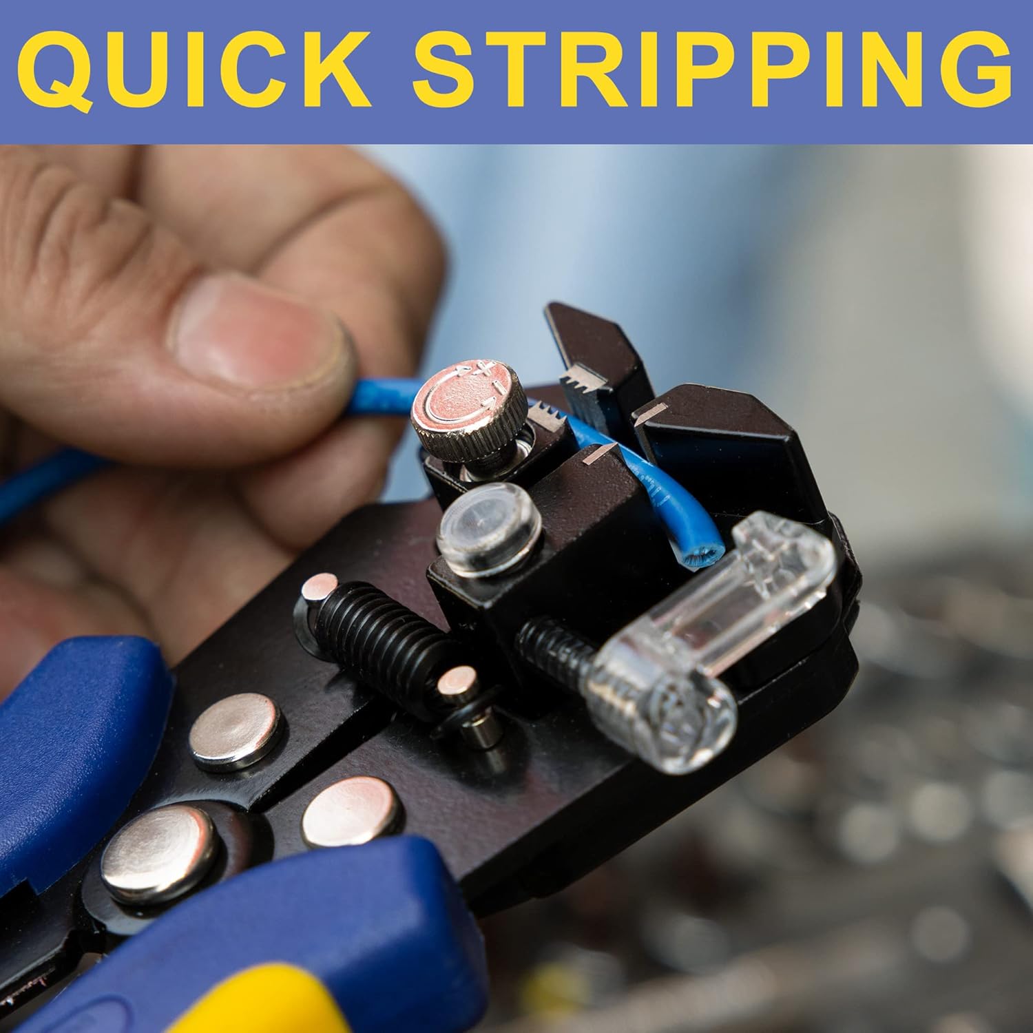 haisstronica Crimping Tool for Insulated Electrical Wire Connectors+Wire Stripper Tool