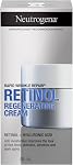 Crème pour le visage anti-âge au rétinol Neutrogena avec acide hyaluronique, hydratant régénérant pour réparation rapide des rides, sans parfum, sans parabènes, sans huile, 48mL