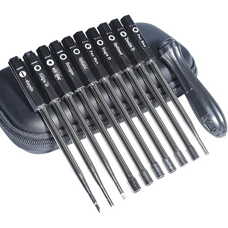 Kit De 10 Outils De Réglage Pour Carburateurs 2 Temps - Tournevis Spéciaux (Pac Man, D, Hexa...) - Longueur 15,2 Cm