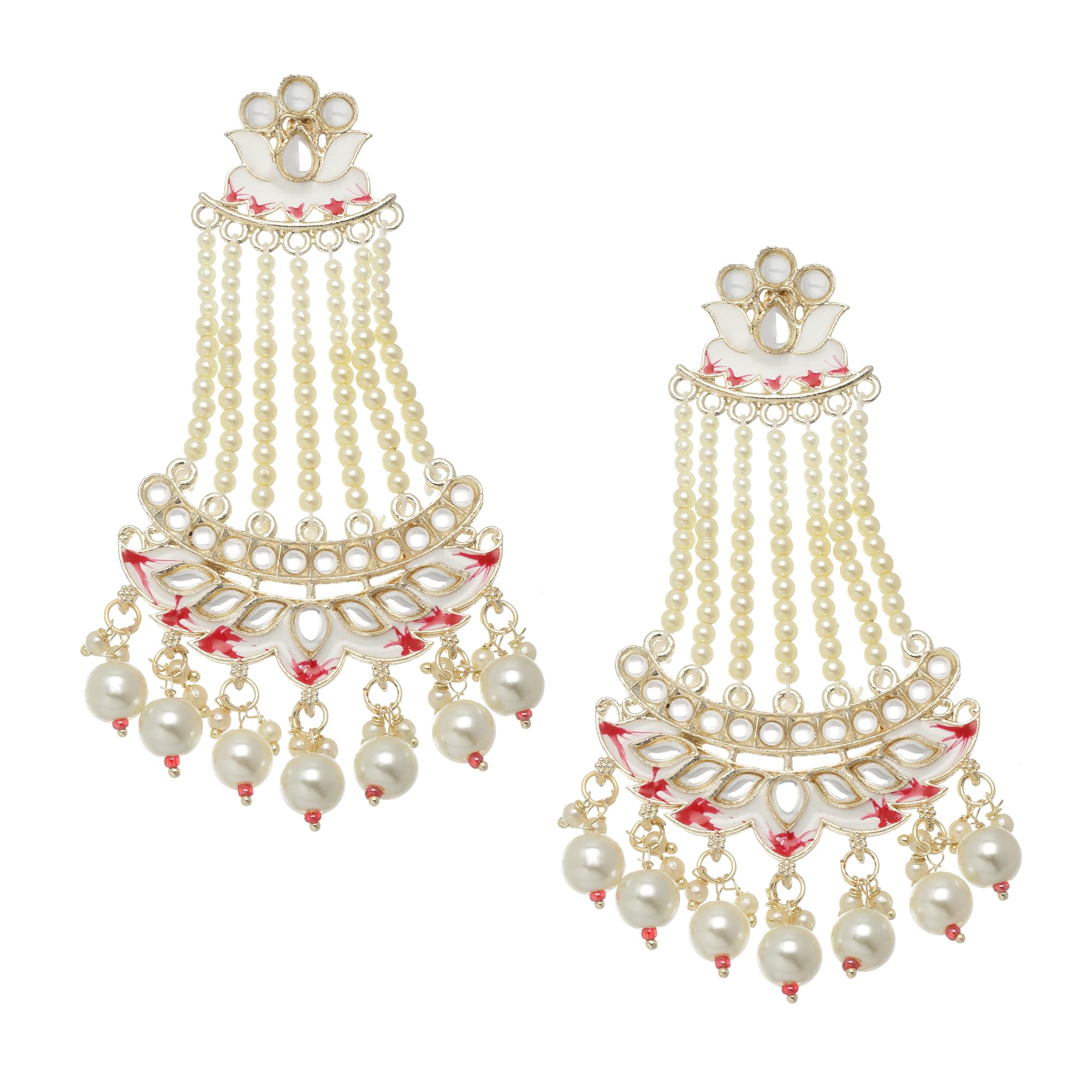 See full amazon price history chart for ZENEME Gold-Plated White Pearls Studded & Enamelled Floral Shaped Handmade Drop Earrings For Girls and Women (White) ZENEME Gold-Plated White Pearls Studded & Enamelled Floral Shaped Handmade Drop Earrings For Girls and Women (White) (B0CG9JPYVB) Amazon Price History, Amazon Price Tracker