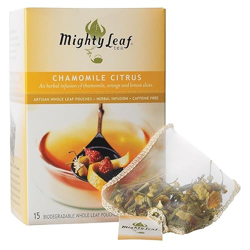 Mighty Leaf Tea Chamomile Citrus Tea, 15 Count, Yellow - Chamomile - 15 Count (Pack of 1)