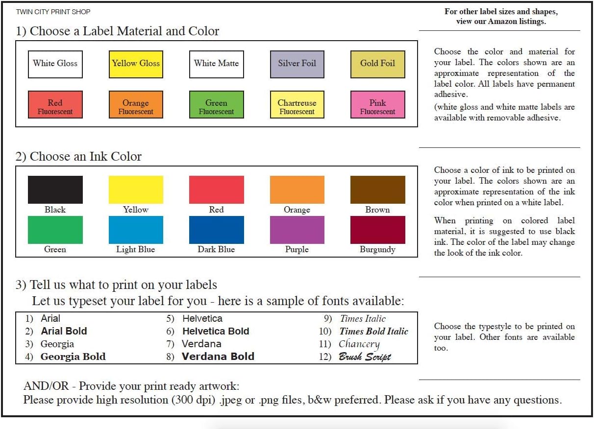 Printed Labels, Personalized Rectangle 2" x 3" Custom Rolls, Business Product Brand Stickers, One Ink Color - (Made in The USA) (2000)
