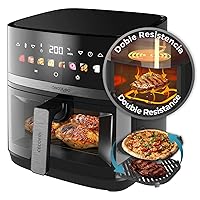 Cecotec Friggitrice ad Aria 8 Litri - Air Fryer Cecofry&Grill Duoheat 8000. 2200W