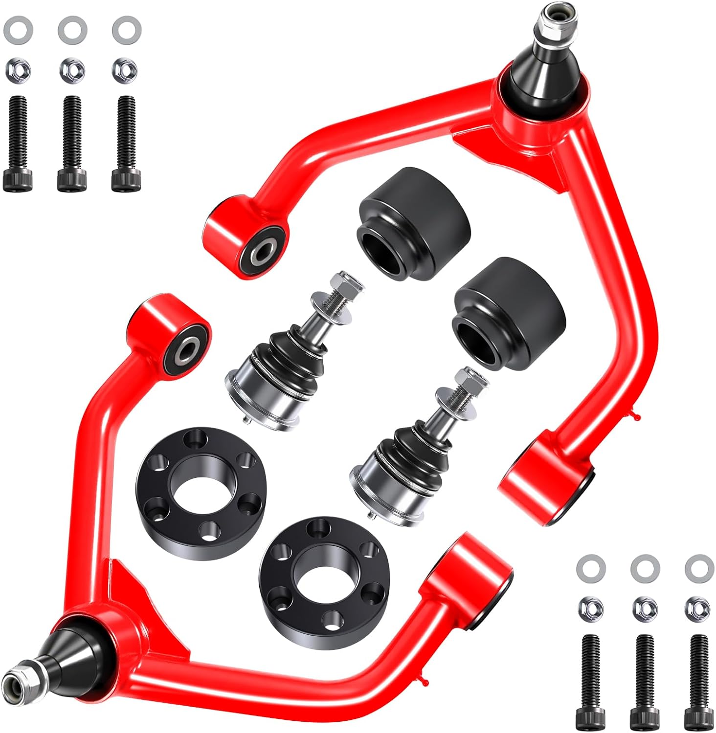3" Front 2" Rear Leveling Lift Kit with Extended Upper Control Arms Compatible with Ram 1500 4WD 2011-2023, Suspension Lift Kit with Extra Ball Joints