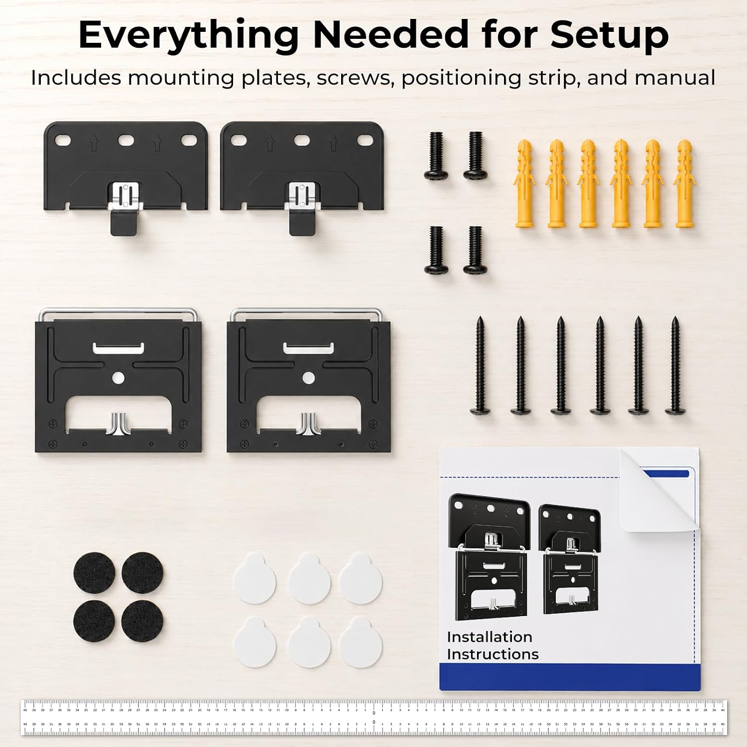 Ultra Slim TV Wall Mount for 14-80 Inch Flat & Frame TVs Only, Low Profile TV Wall Mount with 0.3" Wall Clearance, Holds up to 110 lbs, with Positioning Strip Easy to Install, Blends in Any Interior