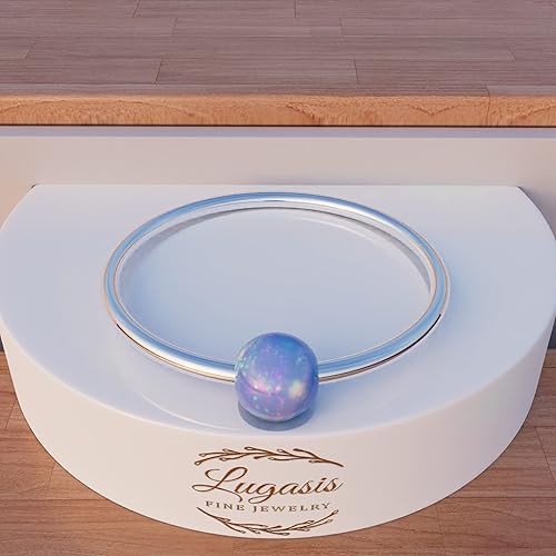Vista 11 de 14k Gold Filled White Opal Nose Ring - 20 Gauge Cartilage Earring with 8-9mm Hoop Diameter - Perfect Piercing Jewelry for Women and Men