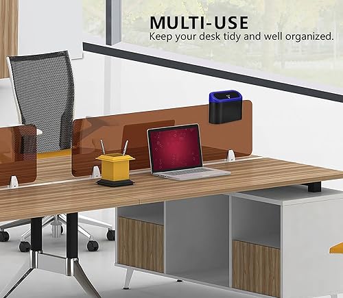 Miniatura 4 de Ginsco Mini cubo de basura para automóvil con tapa, cubo de basura de plástico ABS pequeño, accesorios de automóvil para interior, bonito cubo de