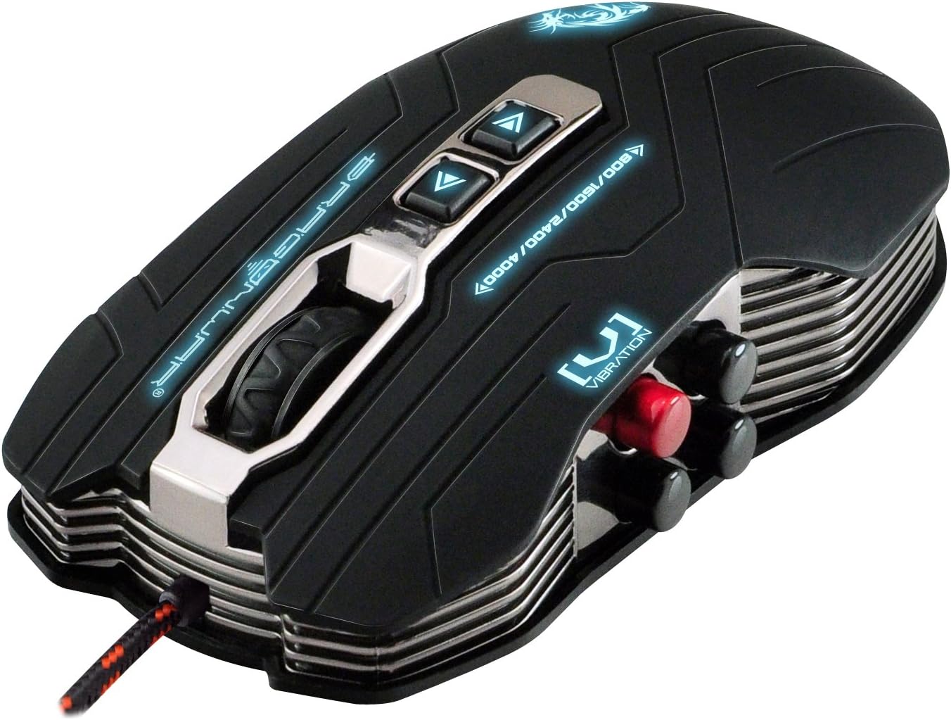 DragonwarELE-G15 Gaia Blue Sensor Computer PC Game 4000 DPI Professional Wired Gaming Mouse