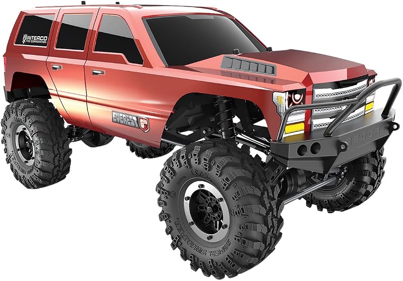 Redcat Racing Everest GEN7 Sport Escala 1/10 RC Rock Crawler 4x4 - Camión RC 4WD RTR con marco de acero, amortiguadores de aceite, ruedas Beadlock, neumáticos Interco, ESC impermeable y batería incluida - Naranja quemado