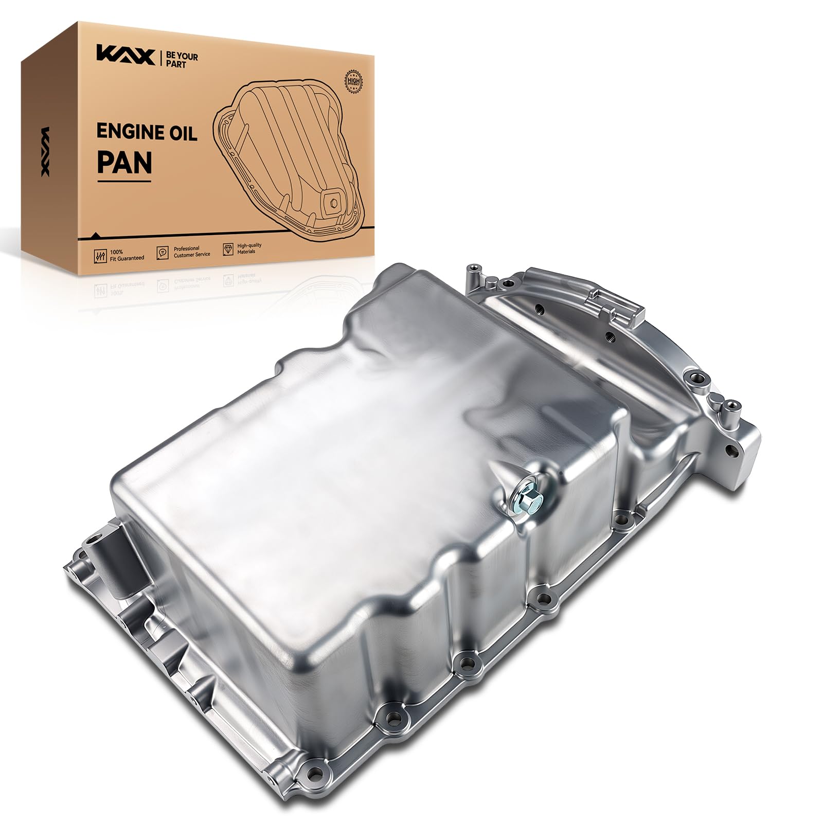 KAX 264-535 Engine Oil Pan Fit for Ford Escape 2013-2023, Ford Fusion; Lincoln MKZ 2013-2020, Ford Edge 2012-2018, Ford Transit Connect 2014-2020, Lincoln MKC 2015-2019, Gasket not included