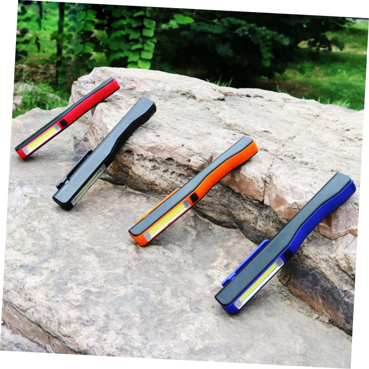 SEWACC Cob LED Pocket Pen Light with Rotating Magnetic Strip for Workshop | 800mAh Battery, ABS Body, Red Finish, Easy Operation, Electronics Inspection, Portable Multi-Purpose Use