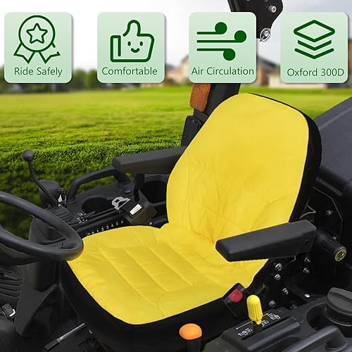 Miniatura 3 de LP68694 - Funda de asiento compacta para tractores John Deere 1025R y 2025R  Tela Oxford 300D, cómodo, asiento acolchado, orificio de ventilación