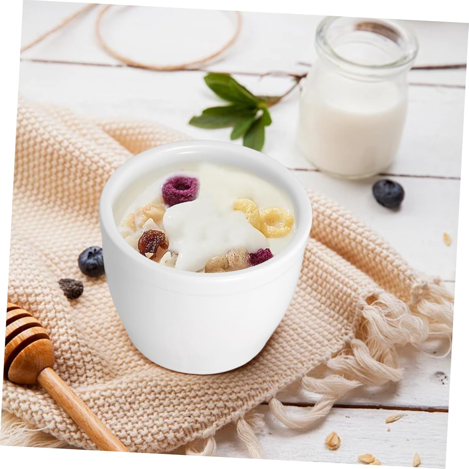 Alipis 4pcs Ceramic Dessert Cups High-Temperature Resistant Yogurt Bowls for Ice Cream Pudding and Desserts for Parties and Events