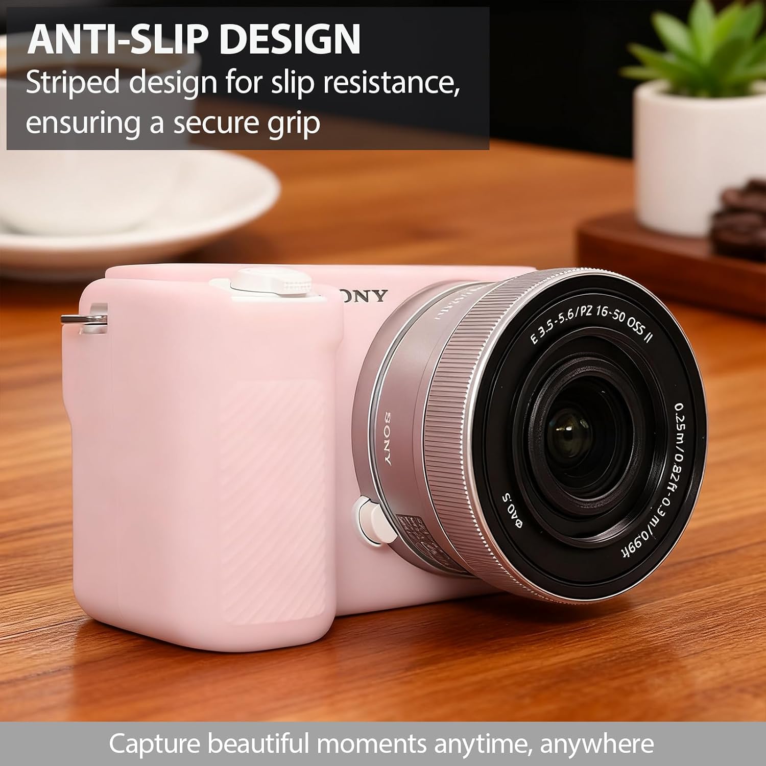 Case for Sony Alpha ZVE10 II Camera Accessories, ZV-E10 II Soft Silicone Protective Case with Screen Protector, Lightweight, Anti-Scratch for Sony ZV E10 II Cover (Jelly Pink) image 4