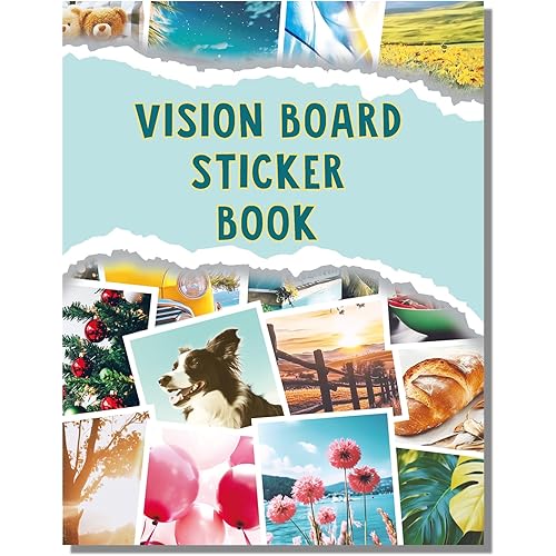 Sawnfay Vision Board Book - 2026 Vision Board Sticker Book, with Motivational Images & Quotes, Vision Board Kit & Supplies for Women