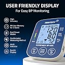 MEDTECH BP09N Fully Automatic Digital BP Monitor |Arm Portable, Lightweight Blood Pressure Machine | Accurate BP Machine Digital for Home | USB-C Port | Blood Pressure Monitoring Device, White gallery image